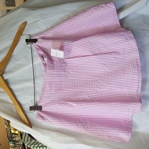 NWT pink and white skort. Gingham ladies large Hyfve brand
